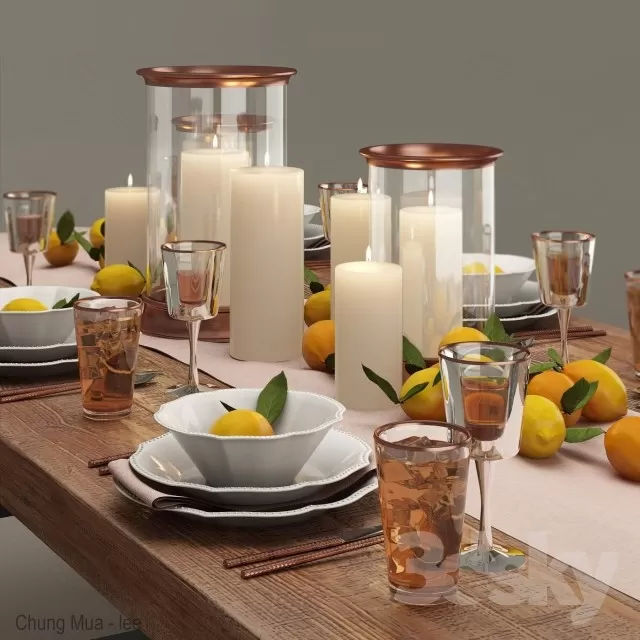 3DSKYFREE – KITCHEN - TABLEWARE 3DS MAX MODELS