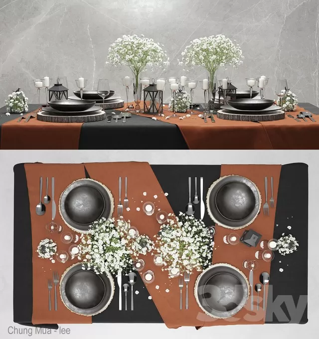 3DSKYFREE – KITCHEN - TABLEWARE 3DS MAX MODELS