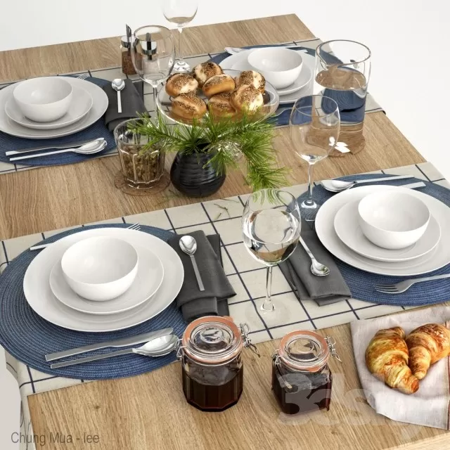 3DSKYFREE – KITCHEN - TABLEWARE 3DS MAX MODELS