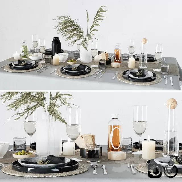 3DSKYFREE – KITCHEN - TABLEWARE 3DS MAX MODELS