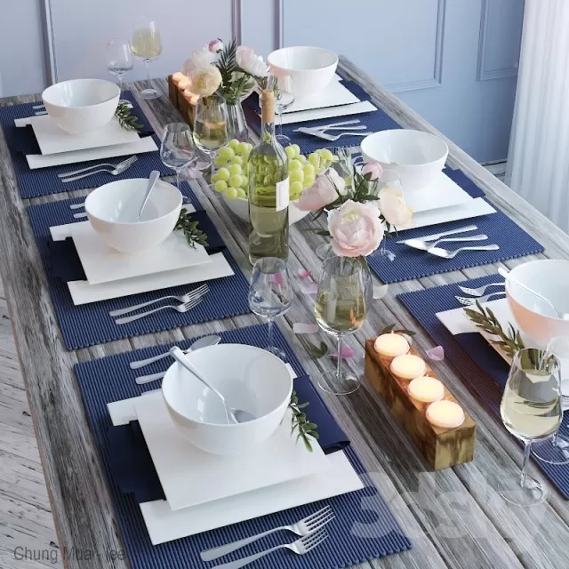 3DSKYFREE – KITCHEN - TABLEWARE 3DS MAX MODELS