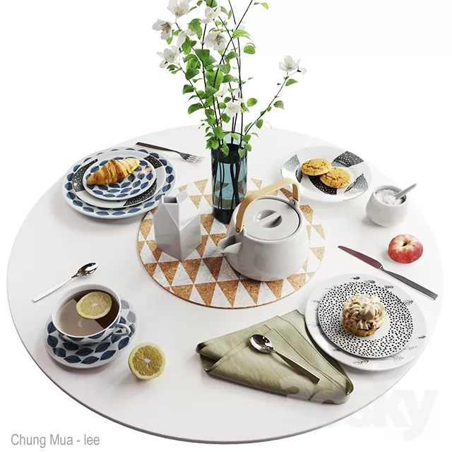 3DSKYFREE – KITCHEN - TABLEWARE 3DS MAX MODELS