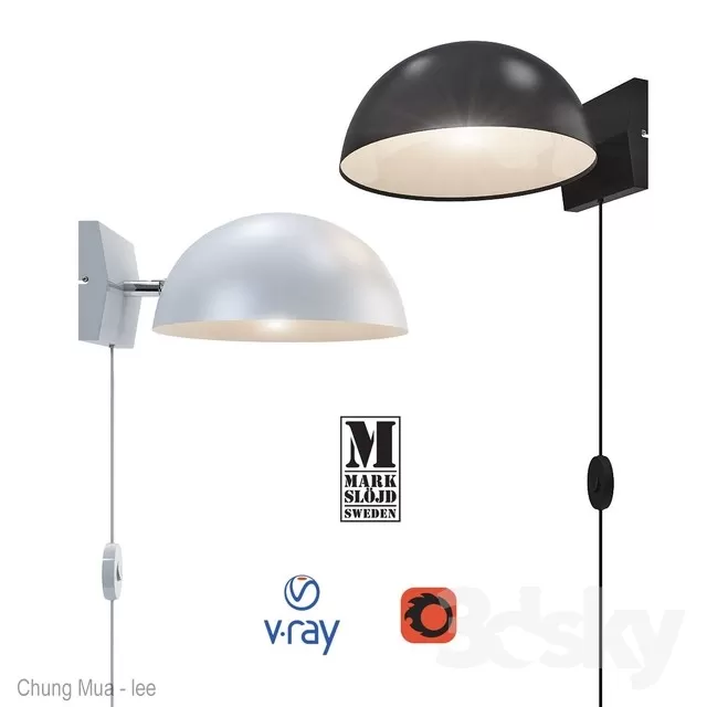 3DSKYFREE – LIGHT - WALL 3DS MAX MODELS