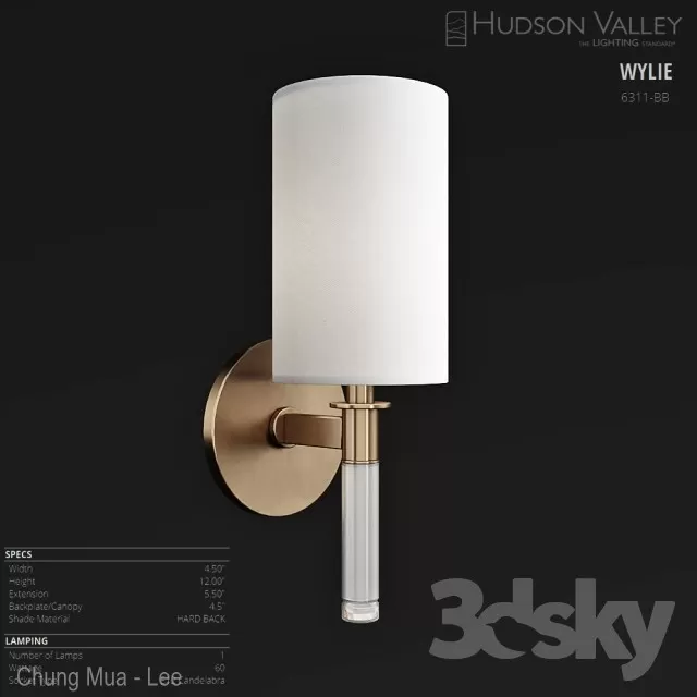 3DSKYFREE – LIGHT - WALL 3DS MAX MODELS