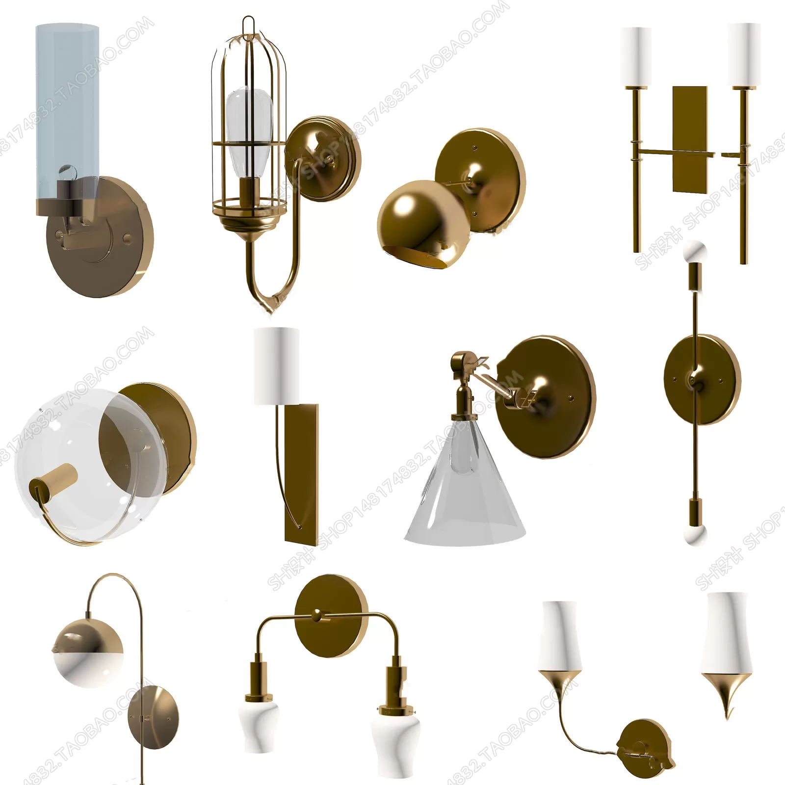 3DSKYFREE – LIGHT - WALL 3DS MAX MODELS