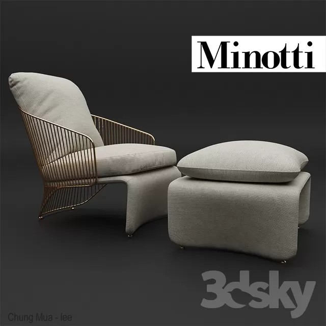 3DSKYFREE – LIVING ROOM - ARMCHAIRS 3DS MAX MODELS