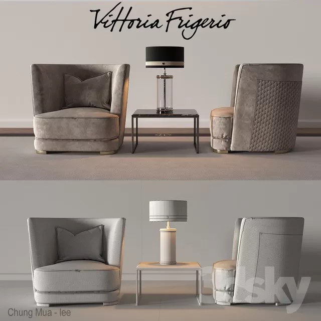 LIVING ROOM - ARMCHAIRS 3D MODELS