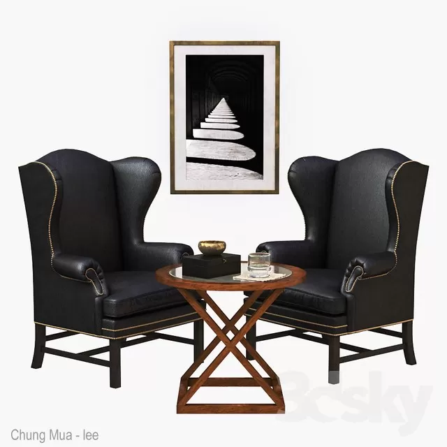 3DSKYFREE – LIVING ROOM - ARMCHAIRS 3DS MAX MODELS