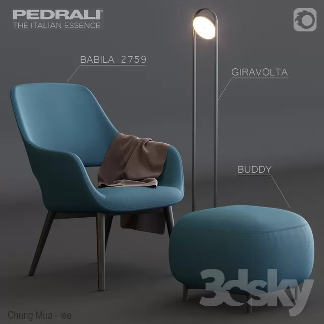 3DSKYFREE – LIVING ROOM - ARMCHAIRS 3DS MAX MODELS