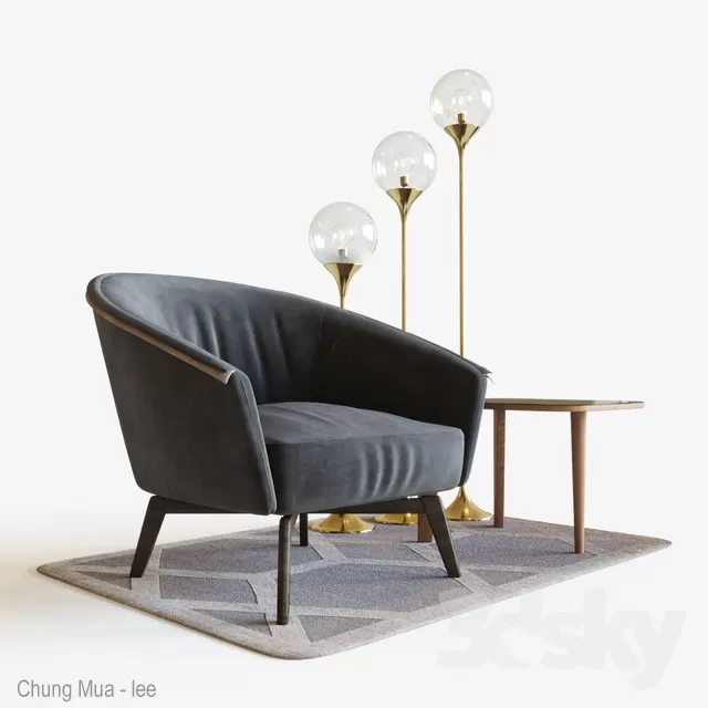 3DSKYFREE – LIVING ROOM - ARMCHAIRS 3DS MAX MODELS