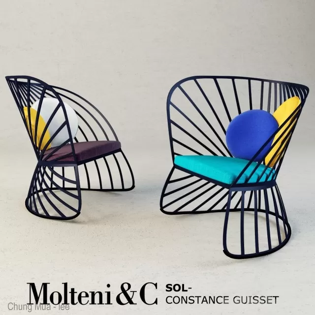 3DSKYFREE – LIVING ROOM - ARMCHAIRS 3DS MAX MODELS