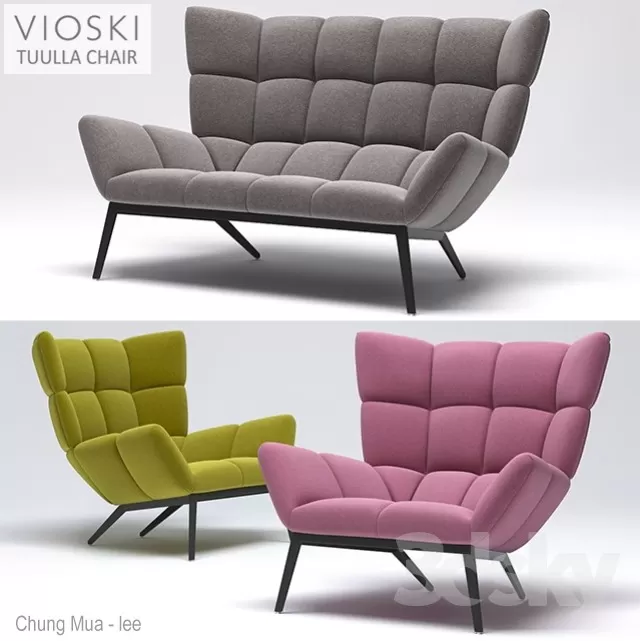 3DSKYFREE – LIVING ROOM - ARMCHAIRS 3DS MAX MODELS