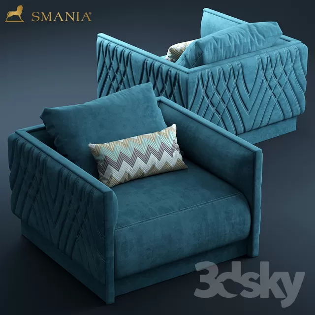 3DSKYFREE – LIVING ROOM - ARMCHAIRS 3DS MAX MODELS