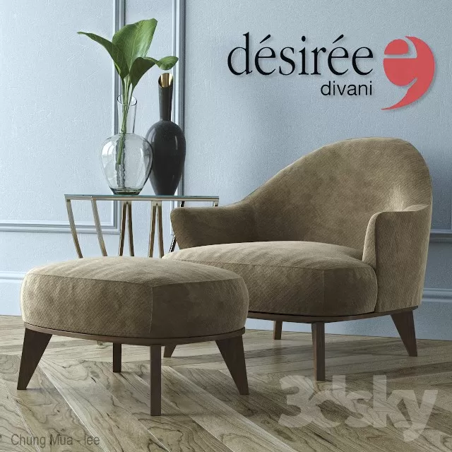 3DSKYFREE – LIVING ROOM - ARMCHAIRS 3DS MAX MODELS