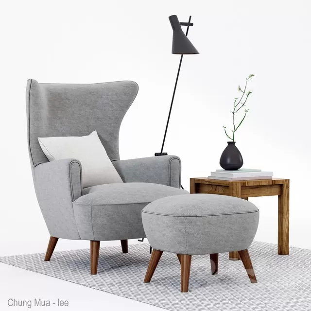 3DSKYFREE – LIVING ROOM - ARMCHAIRS 3DS MAX MODELS