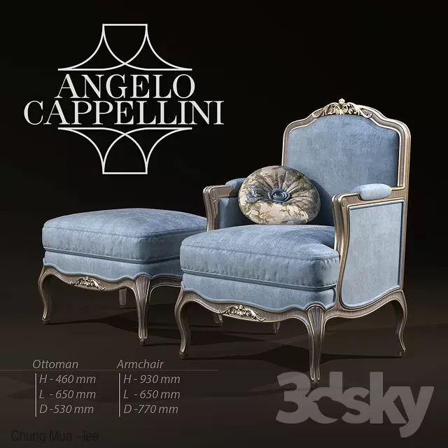 3DSKYFREE – LIVING ROOM - ARMCHAIRS 3DS MAX MODELS