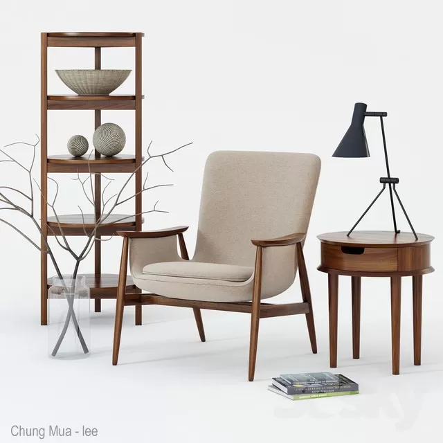 3DSKYFREE – LIVING ROOM - ARMCHAIRS 3DS MAX MODELS