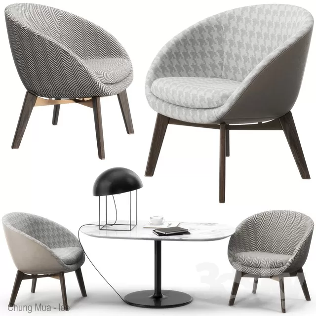 3DSKYFREE – LIVING ROOM - ARMCHAIRS 3DS MAX MODELS