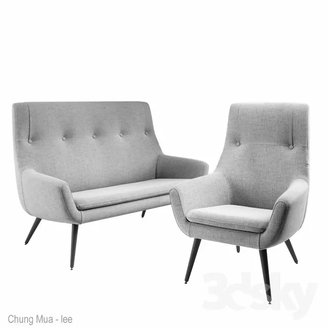 3DSKYFREE – LIVING ROOM - ARMCHAIRS 3DS MAX MODELS