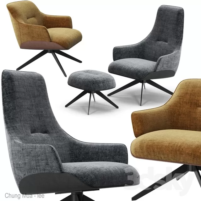 3DSKYFREE – LIVING ROOM - ARMCHAIRS 3DS MAX MODELS