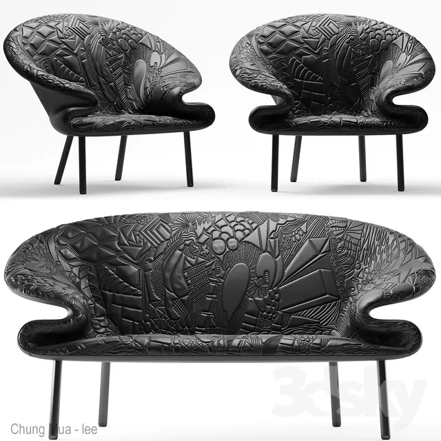 3DSKYFREE – LIVING ROOM - ARMCHAIRS 3DS MAX MODELS