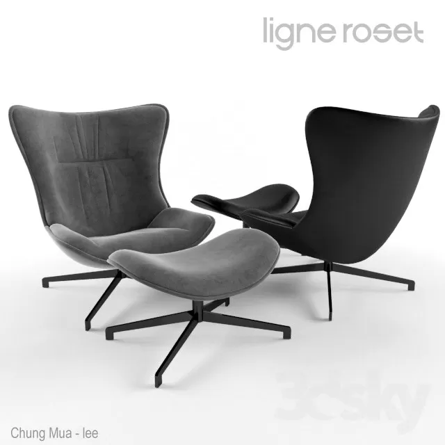 3DSKYFREE – LIVING ROOM - ARMCHAIRS 3DS MAX MODELS