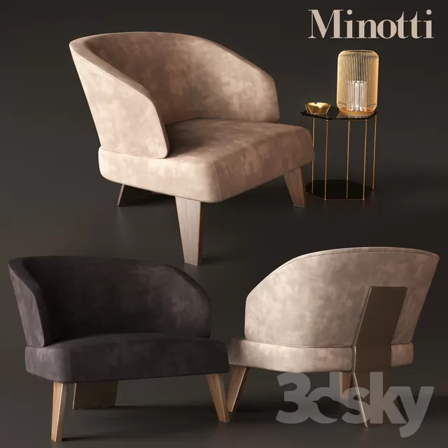 3DSKYFREE – LIVING ROOM - ARMCHAIRS 3DS MAX MODELS