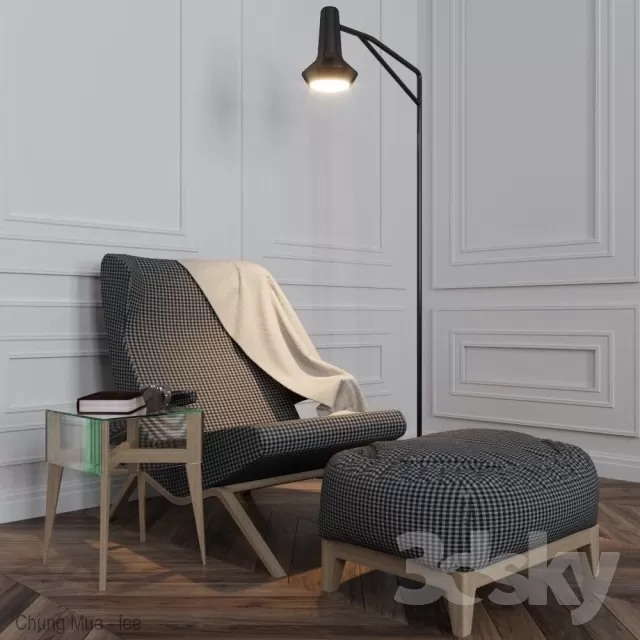 3DSKYFREE – LIVING ROOM - ARMCHAIRS 3DS MAX MODELS