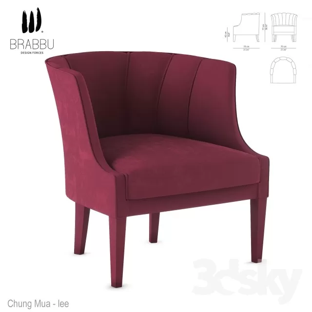 3DSKYFREE – LIVING ROOM - ARMCHAIRS 3DS MAX MODELS