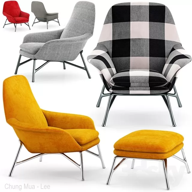 3DSKYFREE – LIVING ROOM - ARMCHAIRS 3DS MAX MODELS