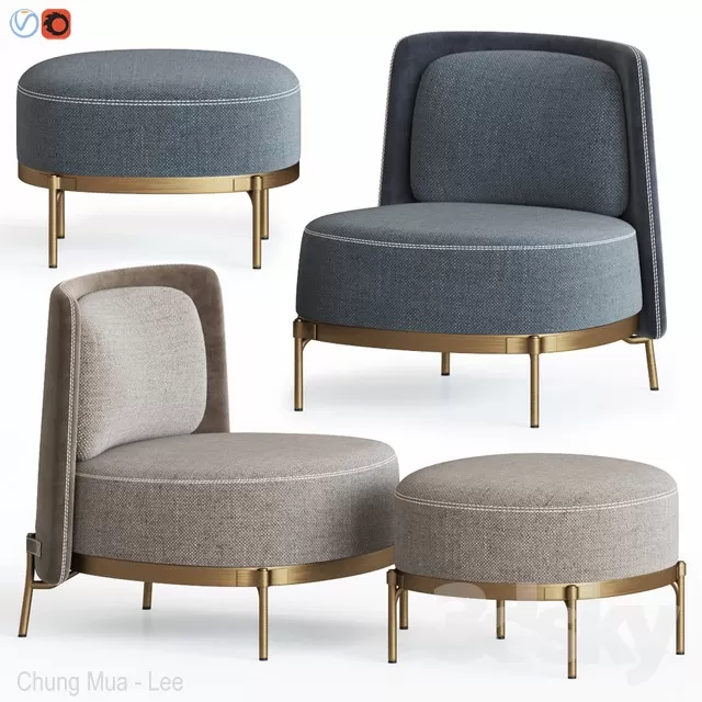 3DSKYFREE – LIVING ROOM - ARMCHAIRS 3DS MAX MODELS