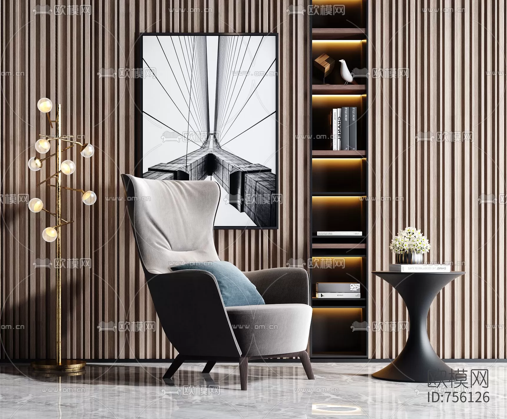 3DSKYFREE – LIVINGROOM - CHAIR 3DS MAX MODELS