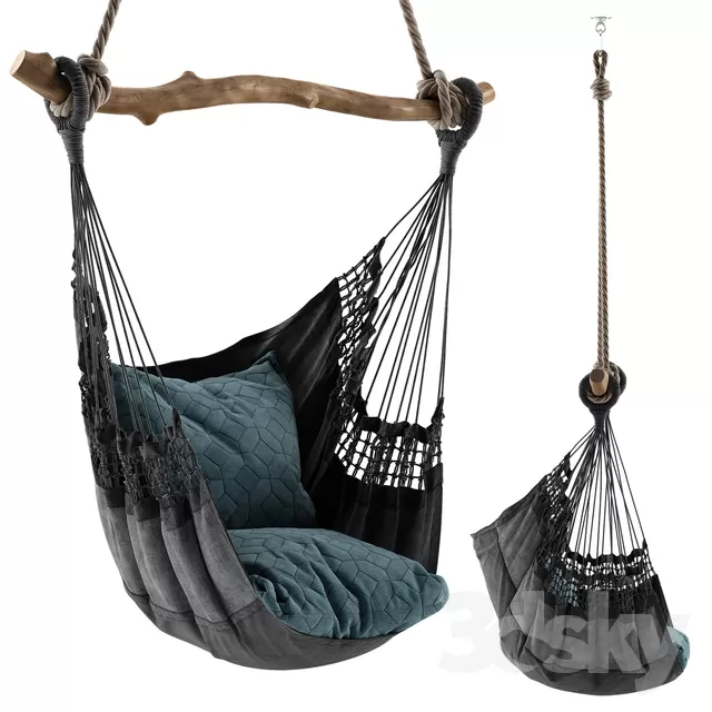 3DSKYFREE – LIVINGROOM - CHAIR - HAMMOCK 3DS MAX MODELS