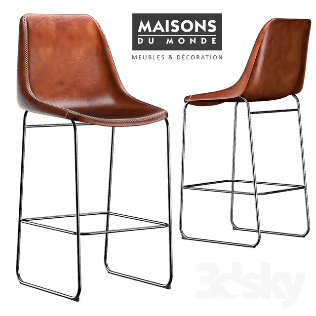 3DSKYFREE – LIVINGROOM - CHAIR - STOOL 3DS MAX MODELS