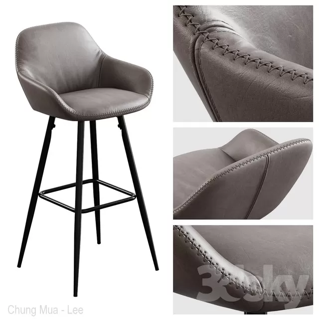 3DSKYFREE – LIVINGROOM - CHAIR - STOOL 3DS MAX MODELS