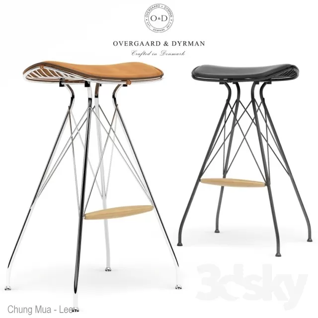 3DSKYFREE – LIVINGROOM - CHAIR - STOOL 3DS MAX MODELS