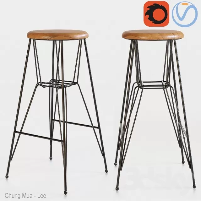 LIVINGROOM - CHAIR - STOOL 3D MODELS