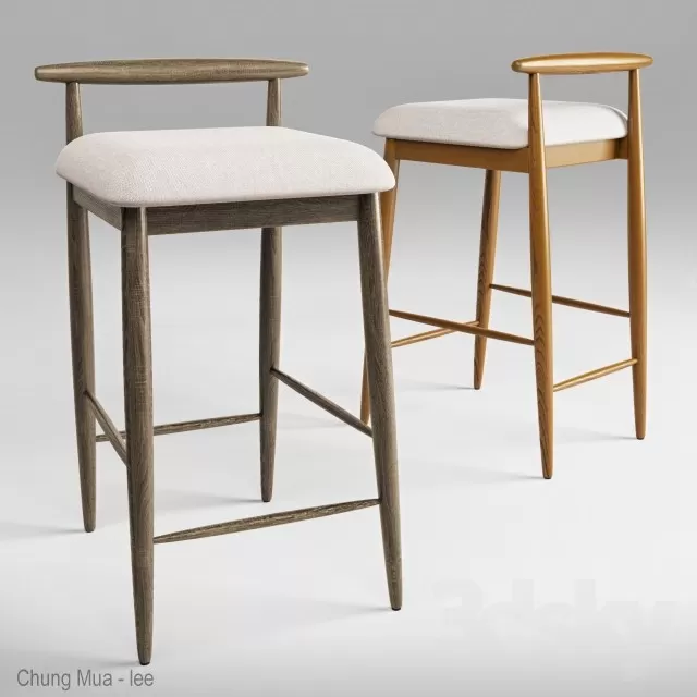 3DSKYFREE – LIVINGROOM - CHAIR - STOOL 3DS MAX MODELS