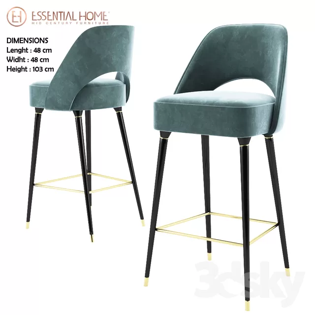 LIVINGROOM - CHAIR - STOOL 3D MODELS