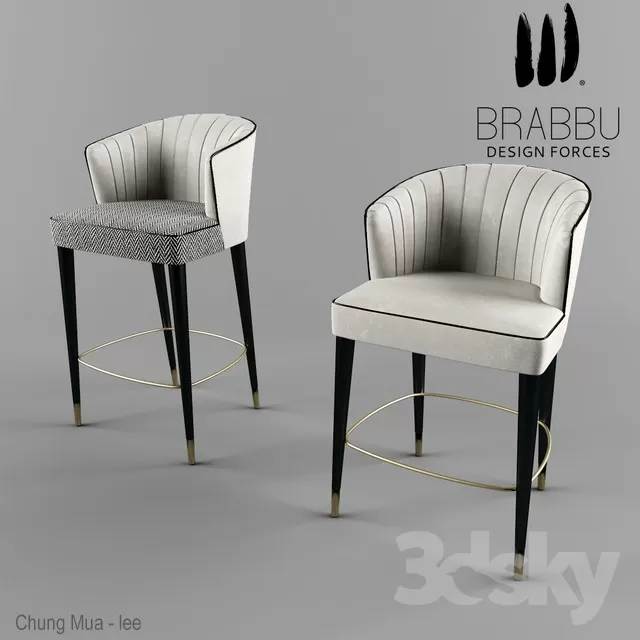 3DSKYFREE – LIVINGROOM - CHAIR - STOOL 3DS MAX MODELS