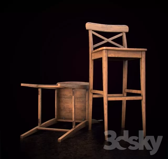 3DSKYFREE – LIVINGROOM - CHAIR - STOOL 3DS MAX MODELS