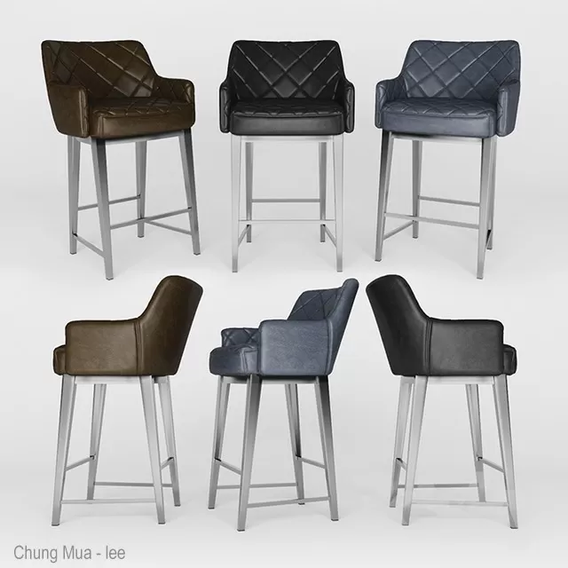 3DSKYFREE – LIVINGROOM - CHAIR - STOOL 3DS MAX MODELS