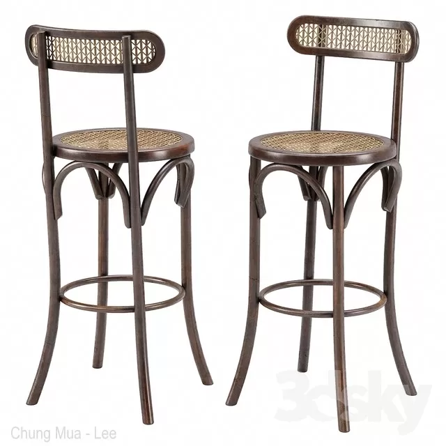 3DSKYFREE – LIVINGROOM - CHAIR - STOOL 3DS MAX MODELS