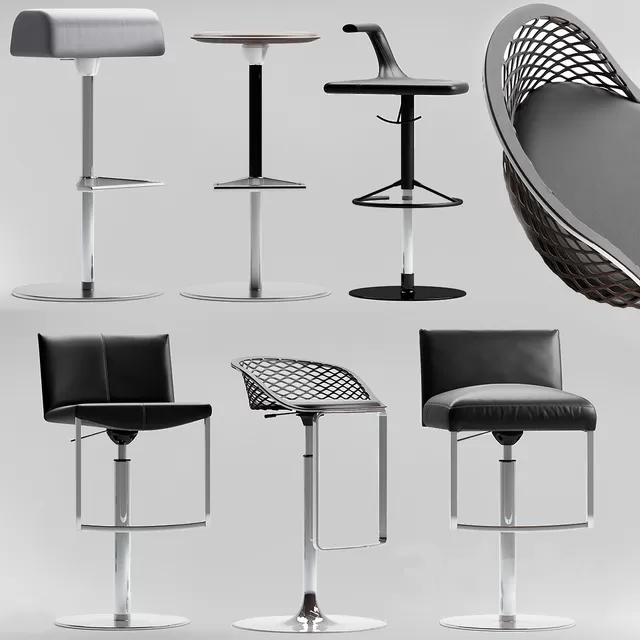 3DSKYFREE – LIVINGROOM - CHAIR - STOOL 3DS MAX MODELS