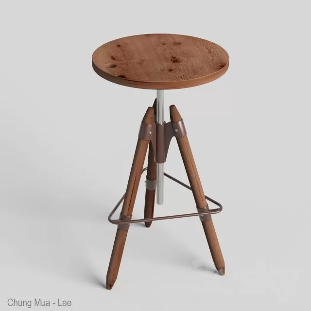 3DSKYFREE – LIVINGROOM - CHAIR - STOOL 3DS MAX MODELS