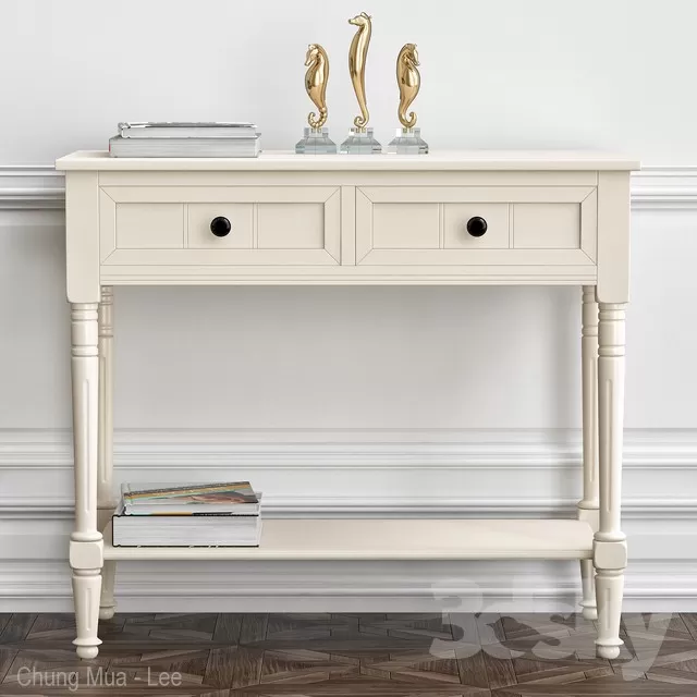 3DSKYFREE – LIVINGROOM - CONSOLE TABLE 3DS MAX MODELS