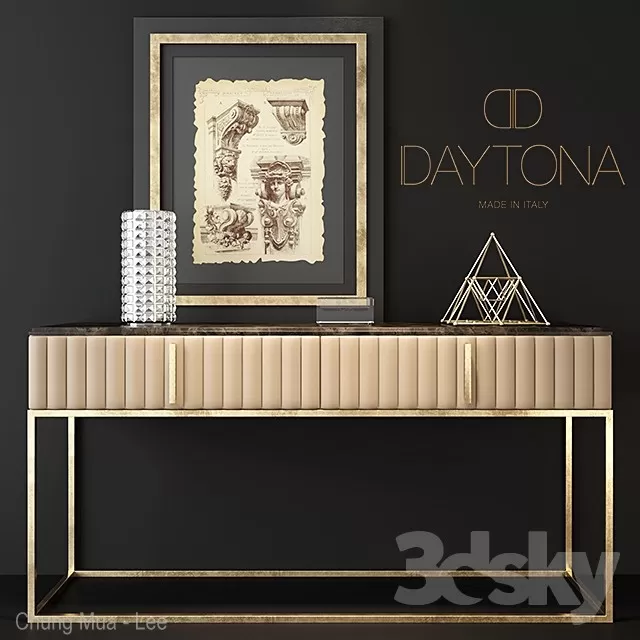 3DSKYFREE – LIVINGROOM - CONSOLE TABLE 3DS MAX MODELS
