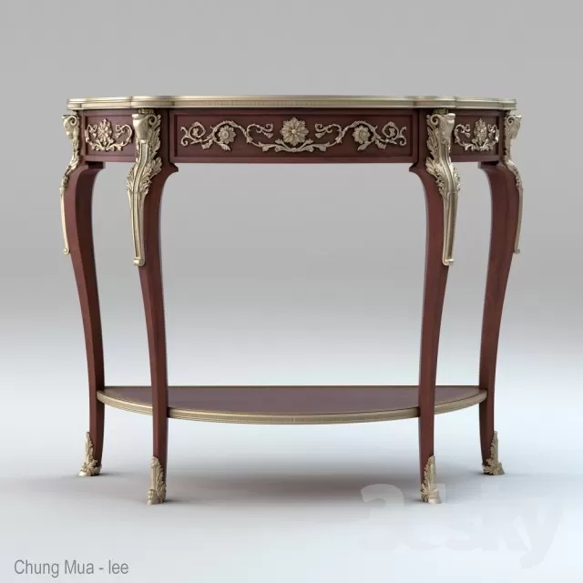 3DSKYFREE – LIVINGROOM - CONSOLE TABLE 3DS MAX MODELS