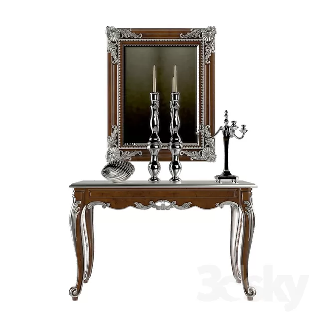 3DSKYFREE – LIVINGROOM - CONSOLE TABLE 3DS MAX MODELS