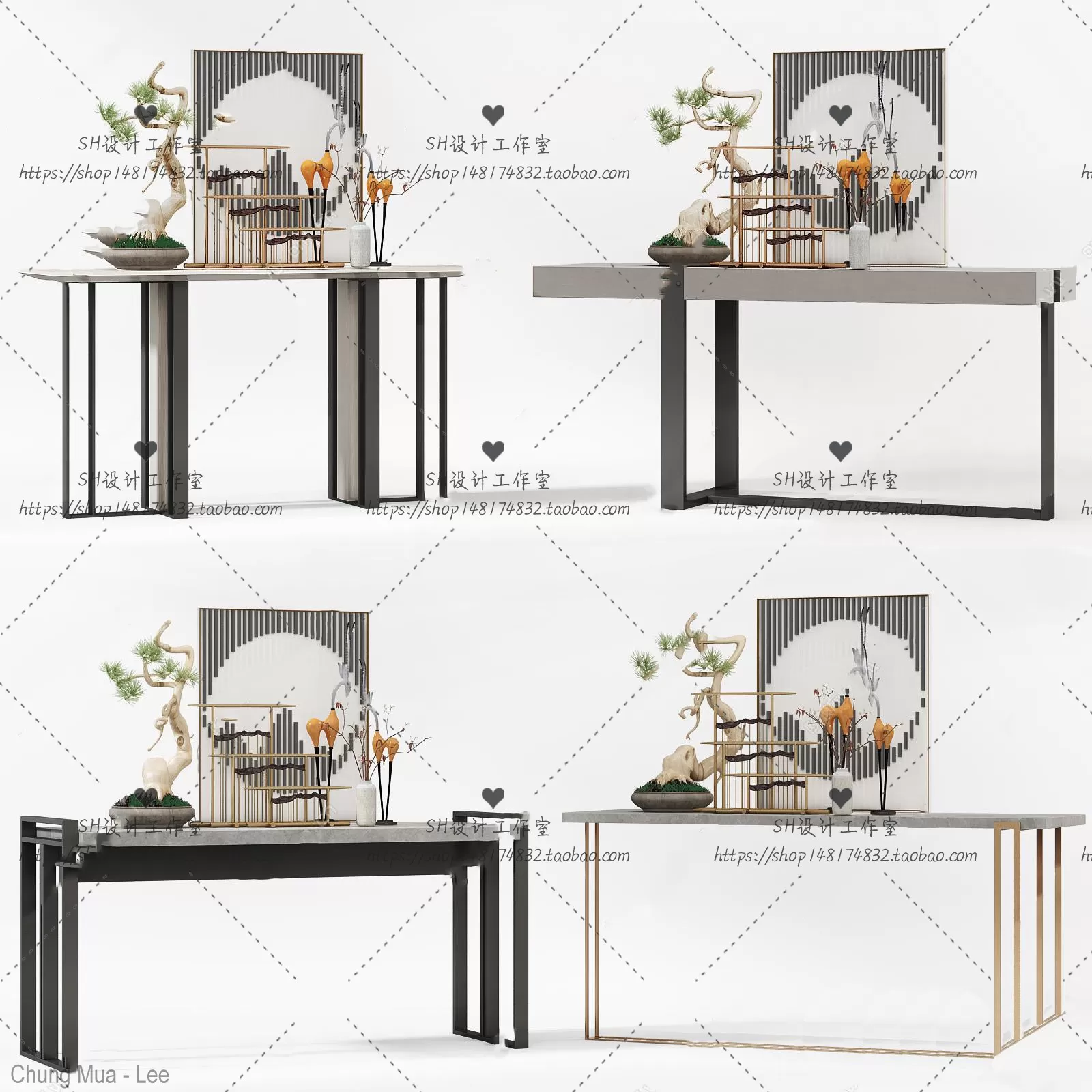 3DSKYFREE – LIVINGROOM - CONSOLE TABLE - TAOBAO 3DS MAX MODELS